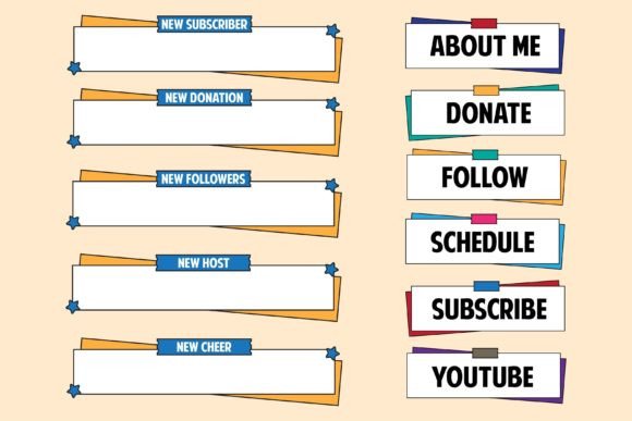 Download Set of Twitch Alerts and Panels Template - Premium Resources