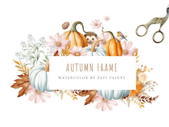 Download Autumn Watercolor Digital Frame Clipart - Frame Collection