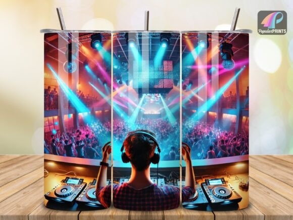 Download DJ Music Party Nightlife Tumbler Wrap V5 - Party Collection