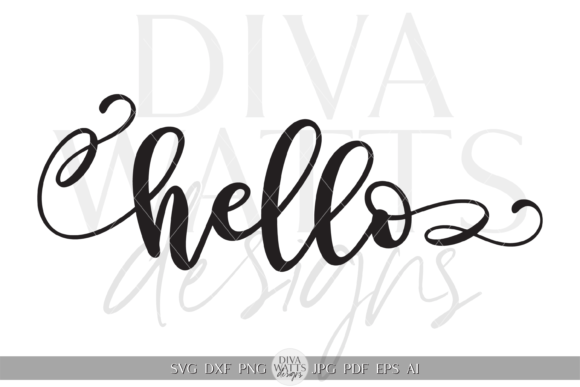 Download Artistic Hello Word Art Design SVG - Premium Resources
