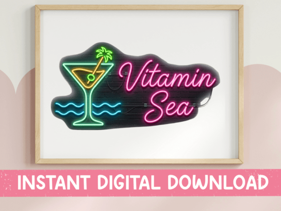 Download Vitamin Sea Neon Bar Sign Design - Bar Collection