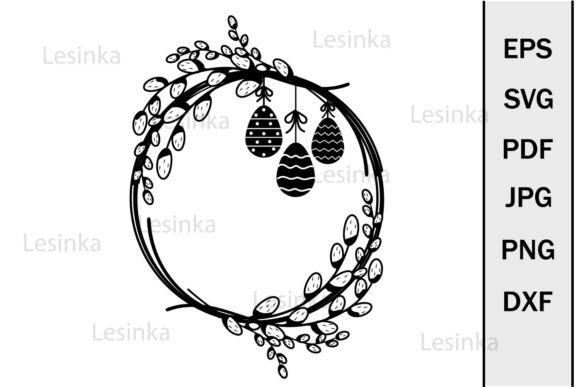Download Festive Easter Egg Garland Frame Svg - Frame Collection