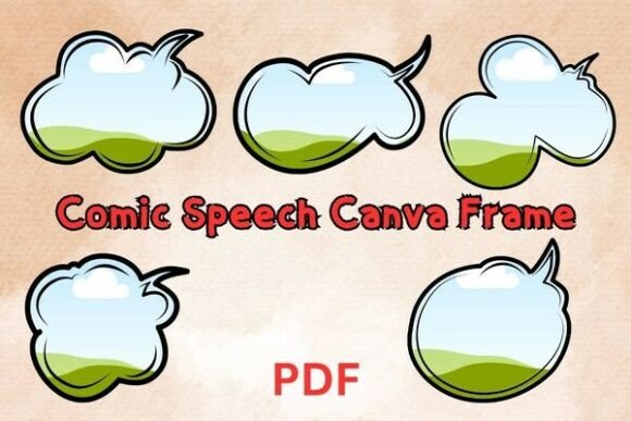 Download Comic Speech Bubble Canva Frame Bundle - Frame Collection