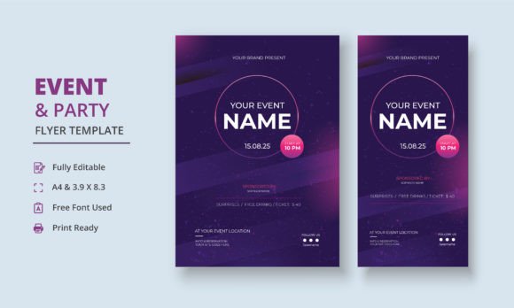 Download Event Flyer, Party Flyer, Auction Banner - Party Collection