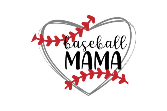 Download Baseball Mama Heart Frame Design - Frame Collection