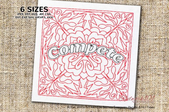 Download Compete Word Redwork Embroidery - Word Collection