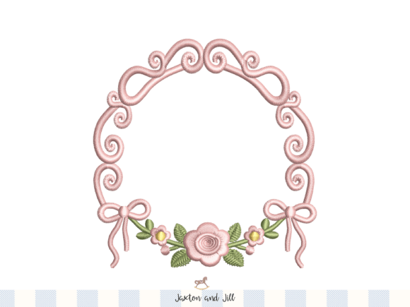 Download Rose Embroidery Frame Design Monogram - Frame Collection