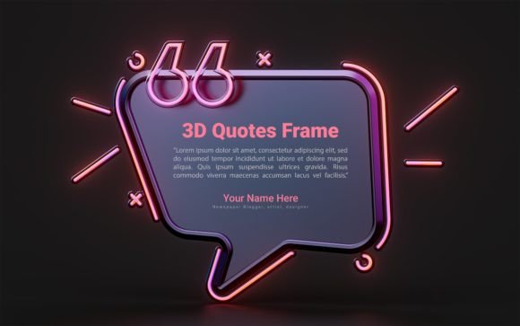 Download 3d Quote Text Box Message Frame Template - Frame Collection
