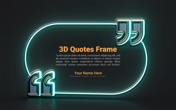 Download 3d Quote Text Box Frame Round Corner - Frame Collection