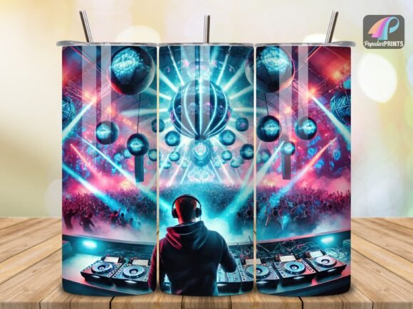 Download DJ Music Party Nightlife Tumbler Wrap V4 - Party Collection