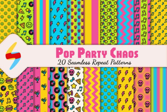 Download Neon Pop Party Pattern Pack - Party Collection