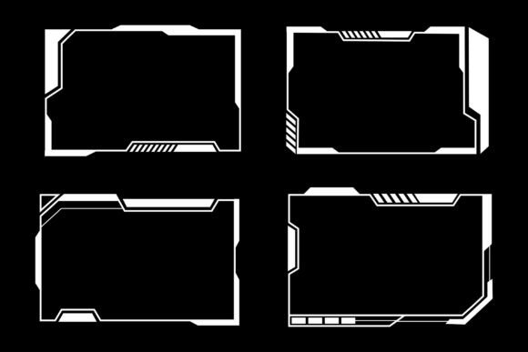 Download Futuristic Abstract Frame Set Cyberpunk - Premium Resources