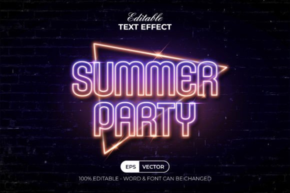 Download Summer Party Text Effect Neon Style - Party Collection